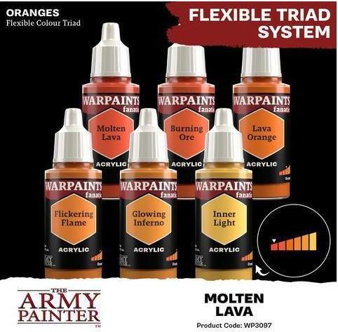 Actual product image The Army Painter Colour Warpaints Fanatic: Molten Lava 18 ml
