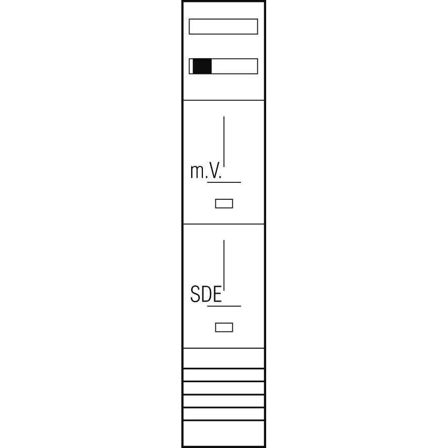 ABN, Verteilerschrank Zubehör, Z19711 Zählerplatz 3Pkt 1Z 1R mit Klemmstein/Ka