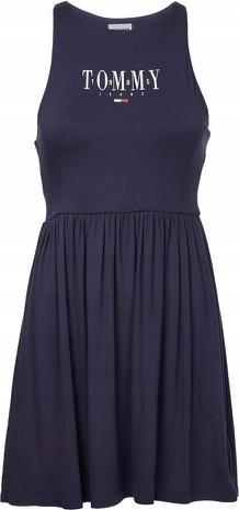 Tommy Hilfiger Tommy Jeans Damen TJW LALA Skater Dress Lässiges Kleid, Twilight Navy, Small (S)