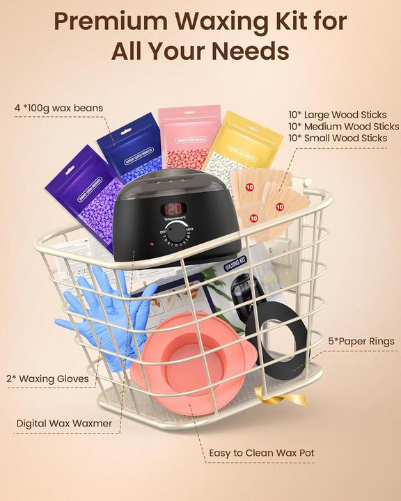 Immagine prodotto NoName Haarentfernungs-Set mit Wachswärmer (4x)