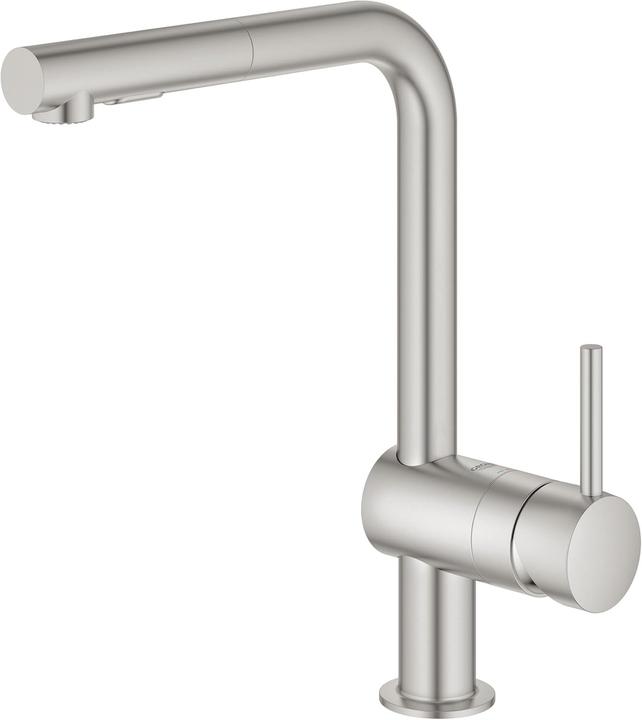 Produktbild Grohe Küchenarmatur mit Handbrause Minta supersteel matt 30274