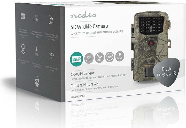 Actual product image Nedis WCAM250GN Wildlife Camera 4K@10fps 48.0 MPixel 4 MPixel CMOS IP66 Coverage: 20.0 m Mo
