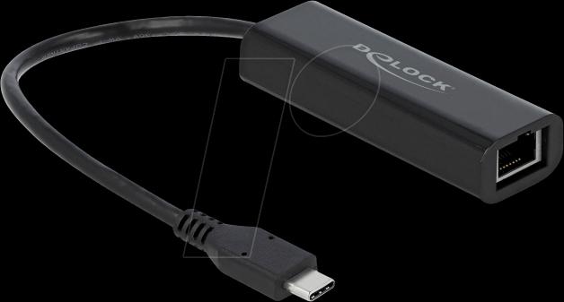 Actual product image Delock Adapter USB Type-C (USB-C, Thunderbolt 3, RJ45 2.5 Gigabit Ethernet (1x))