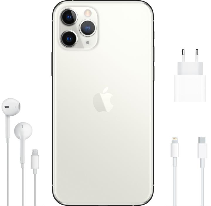 Produktbild Apple iPhone 11 Pro (256 GB, Silver, 5.80", SIM + eSIM, 12 Mpx, 4G)