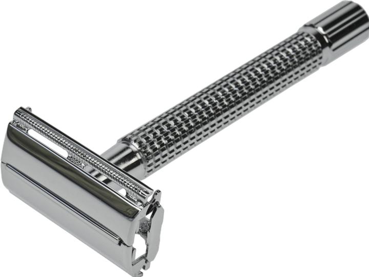 Actual product image Nostalgic razor, chrome, length 10.5 cm