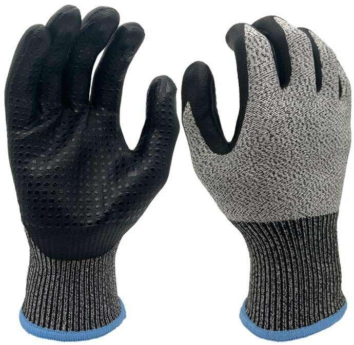 FTM Arbeitshandschuh Nylon, 9/L, Schwarz/Grau (L)