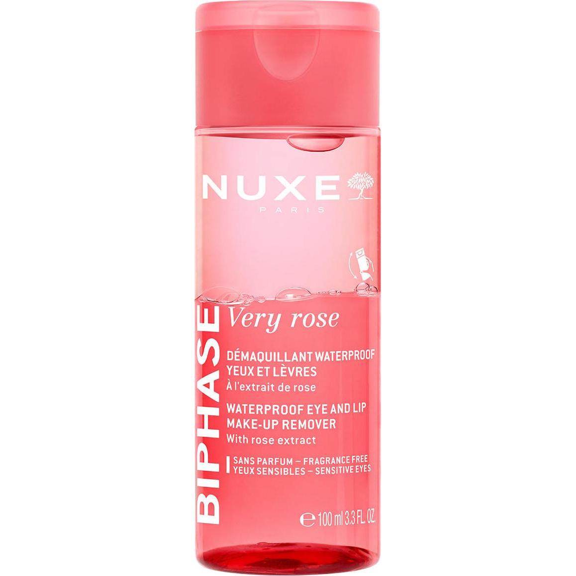 Nuxe, Pulizia viso, Very Rose - Wasserfester Make-up-entferner Für Augen & Lippen Biphase (100 ml)