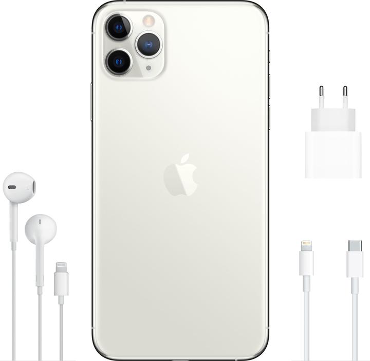 Produktbild Apple iPhone 11 Pro Max (64 GB, Silver, 6.50", SIM + eSIM, 12 Mpx, 4G)