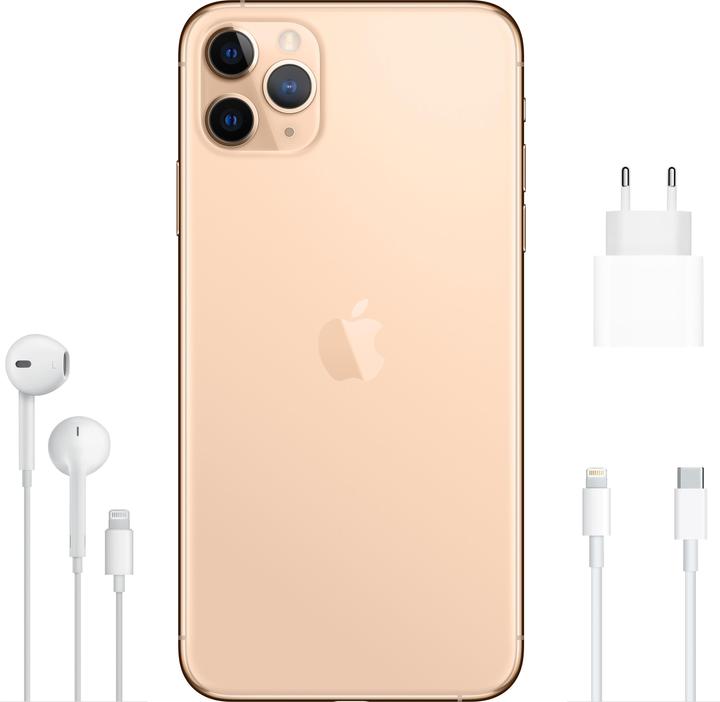 Produktbild Apple iPhone 11 Pro Max (256 GB, Gold, 6.50", SIM + eSIM, 12 Mpx, 4G)