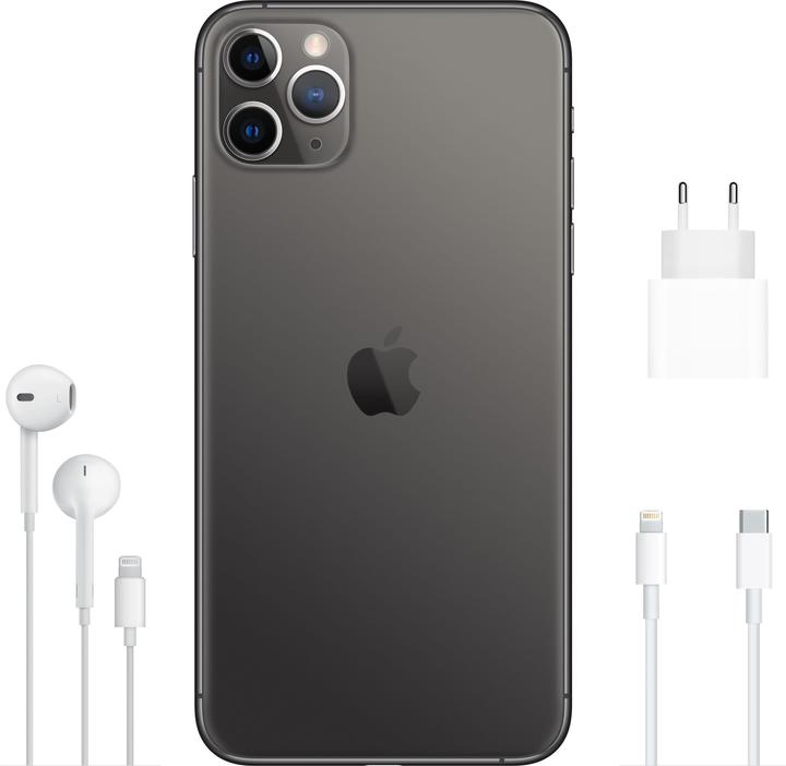 Produktbild Apple iPhone 11 Pro Max (512 GB, Space Gray, 6.50", SIM + eSIM, 12 Mpx, 4G)