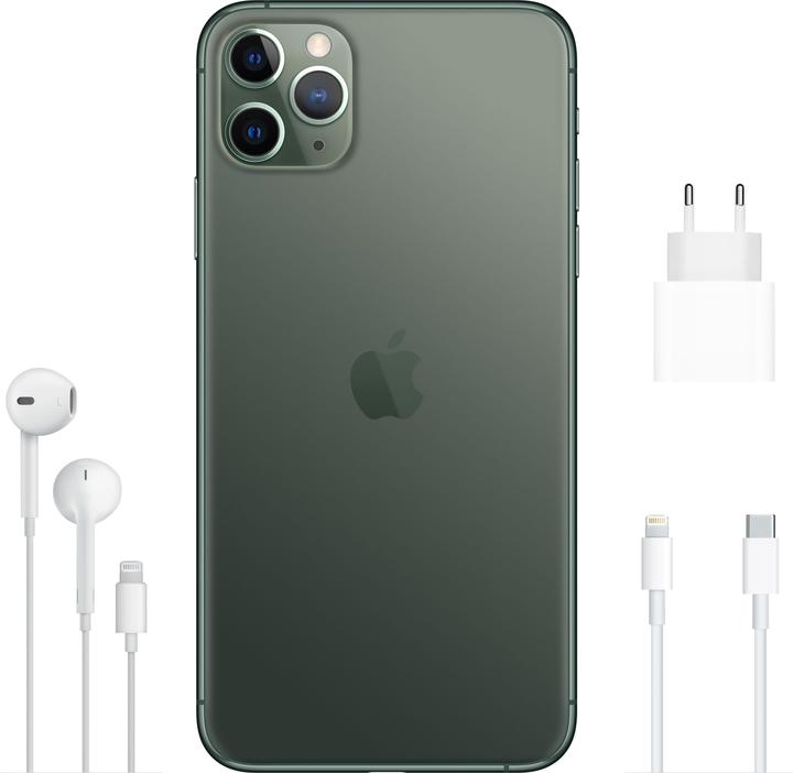 Produktbild Apple iPhone 11 Pro Max (512 GB, Midnight Green, 6.50", SIM + eSIM, 12 Mpx, 4G)