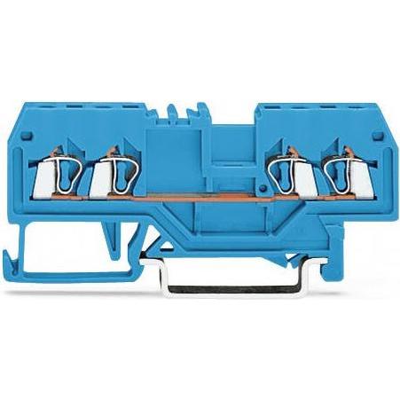 Wago Durchgangsklemme 4 mm Zugfeder Belegung: N Blau 279-834 100 St. (279-834), Elektronikzubehör + Gehäuse, Blau