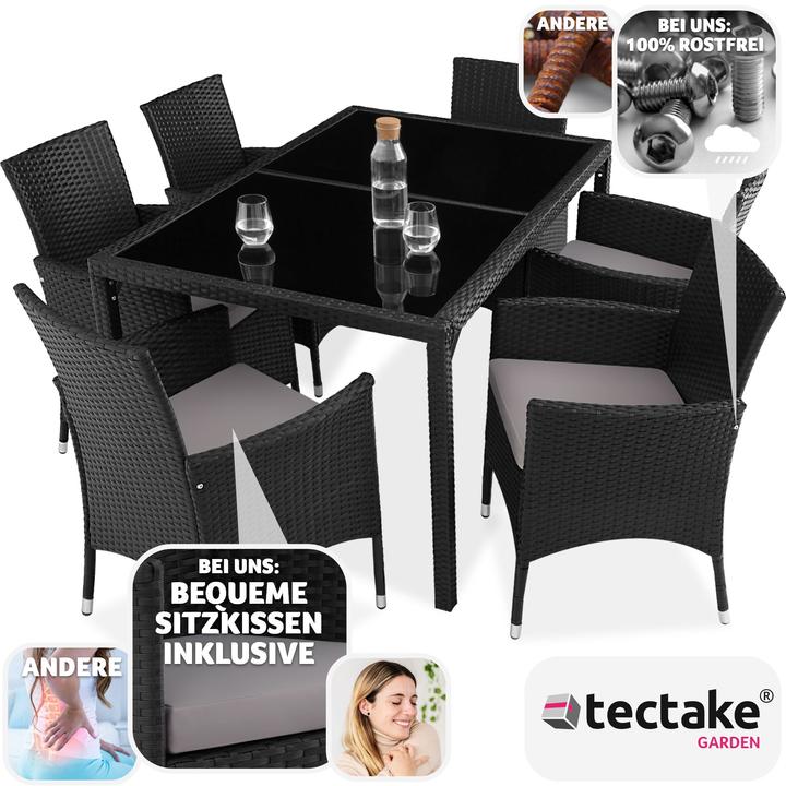 Produktbild tectake Rattan Sitzgruppe Porto