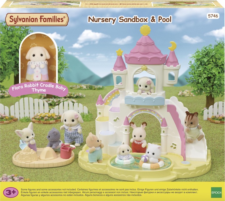 Produktbild Sylvanian Families Erlebniskindergarten Sandkasten und Pool mit Figur