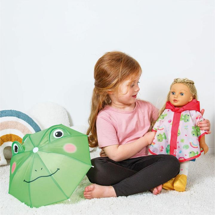 Produktbild Heless Puppen-Regenschirmfrosch Carlo – 32 x 16 cm