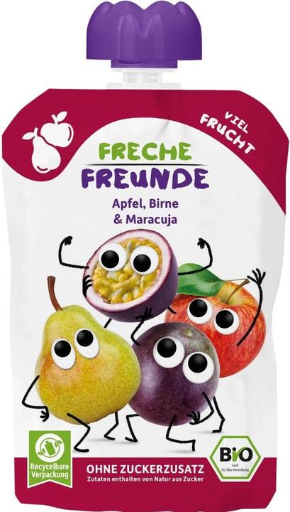 Image du produit Freche Freunde Quetschbeutel Apfel Birne & Passionsfrucht Bio 6x 100 g (600 g)