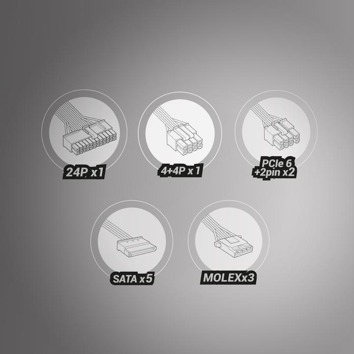 Produktbild Tacens Alimentation ATX Radix VII AG M - 600W (Noir) (600 W)