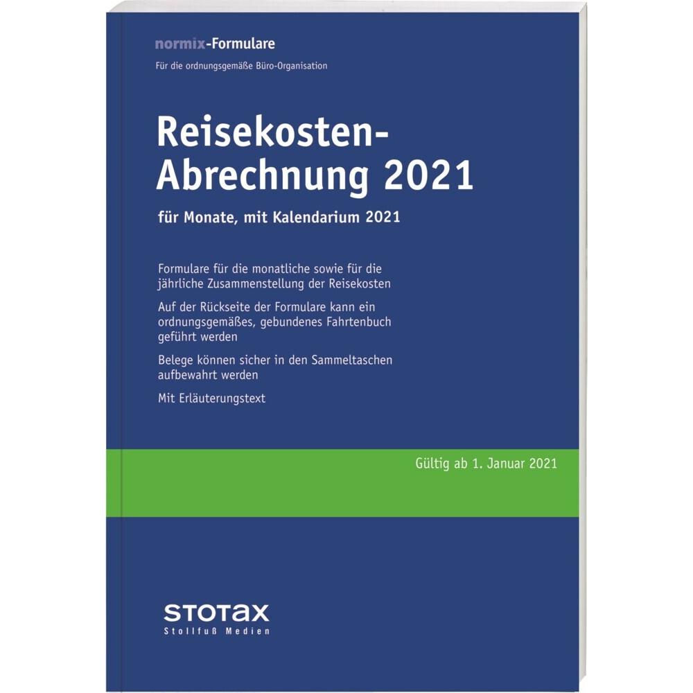 Stollfuß Buch, Formular, Reisekosten-Abrechnungen Monat 2021 mit