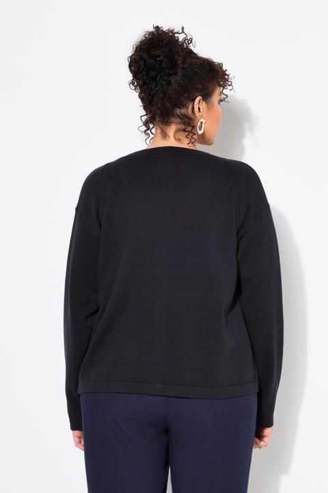 Immagine prodotto Ulla Popken Cardigan double face con scollo a V e maniche lunghe (42, 44)