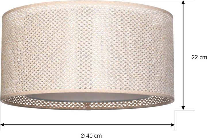 Actual product image Lindby Soula ceiling light fabric Ø 40 cm (E27)