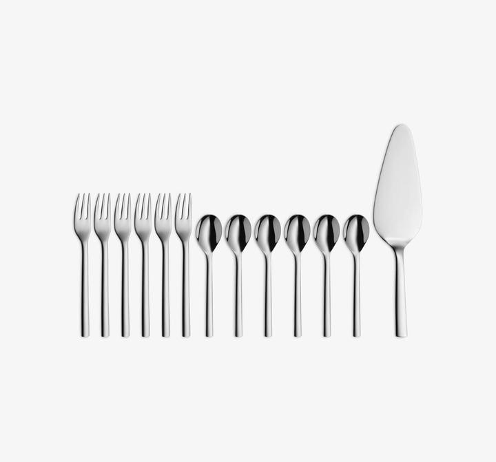 Produktbild WMF Obst- Kuchenbesteck 13tlg 6 Personen Tortenheber Nuova Edelstahl 18/10 poliert (13 Stück, Besteck Set)