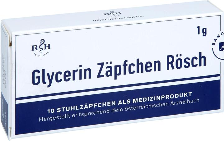 Produktbild Rösch & Handel Glycerinzäpfchen 1 g 10 Stk (10 Stück, 10 ml)