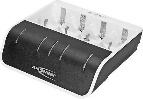 Produktbild Ansmann Comfort Multi Ladegerät (AA / LR6 / LR06 / Mignon / R6 / R14505, AAA / LR03 / Micro / R03 / AM4 / MN2400 / KR03, C, D, Ladegerät ohne Akku)