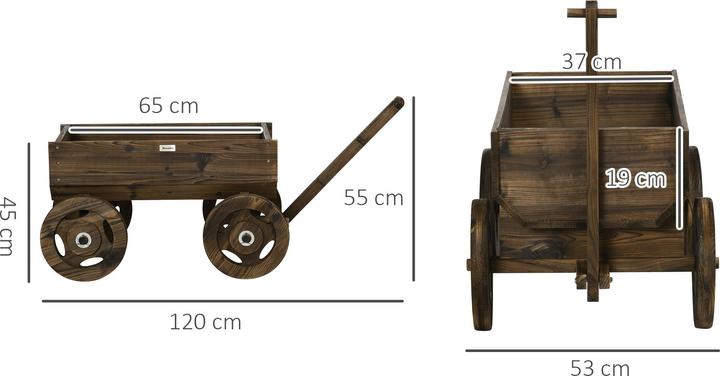 Immagine prodotto Outsunny Blumenwagen mit Rollen
