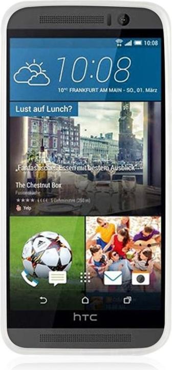 Produktbild König Design HTC One M9 Hülle Transparent Silikon Case durchsichtige Handyhülle (HTC One M9)