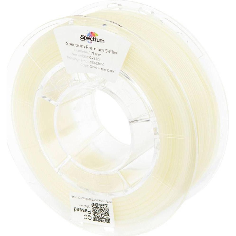 Spectrum Filaments 80529 S-Flex 98A Glow in the Dark Filament Flexibles Filament (250 g), Filamenti stampa 3D, Verde