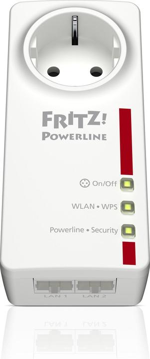 Actual product image AVM FRITZ!Powerline 546E, single adapter EN (500 Mbit/s)