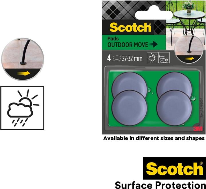 Actual product image Scotch Outdoor furniture glides (4 pcs.)