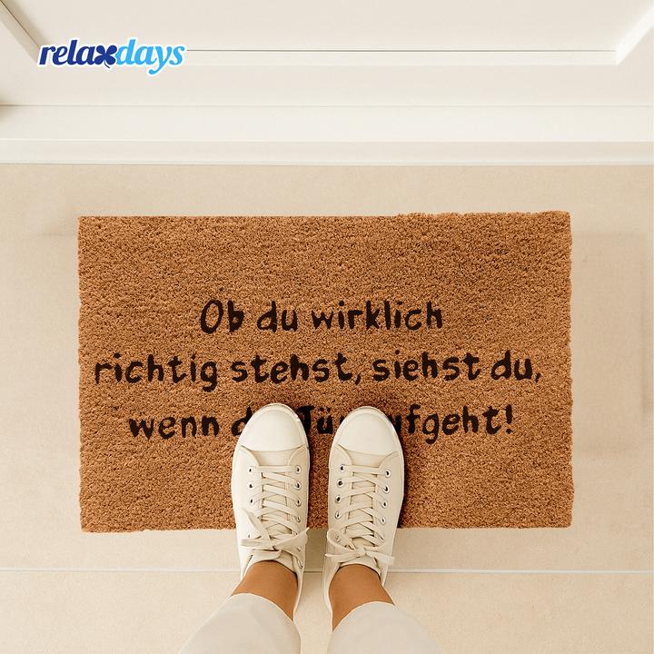 Produktbild Relaxdays GmbH Fussmatte Ob du wirklich richtig stehst (40 x 60 cm)