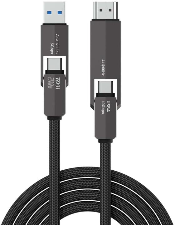 Actual product image 4smarts USB4 HDMI Kabel ComboCord (1.50 m, USB, 2.0)
