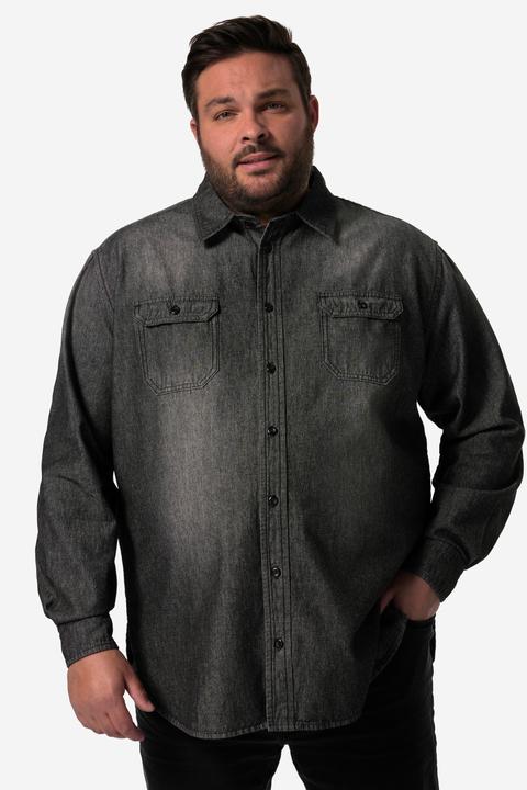 Produktbild John F. Gee Jeanshemd, Langarm, Kentkragen, Modern Fit (8XL)