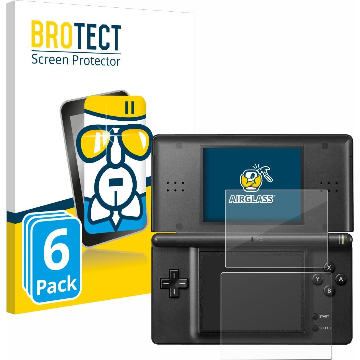 BROTECT Schutzglas Schutzfolie Glas Folie Displayschutz klar (DSi XL), Weiteres Gaming Zubehör, Transparent