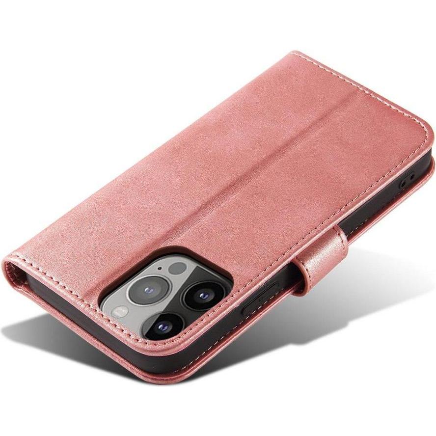 Thumbnail - Hurtel Wallet Case with Stand for iPhone 15 Magnet Case - Pink (Apple iPhone 15), Smartphone Hülle, Rosa