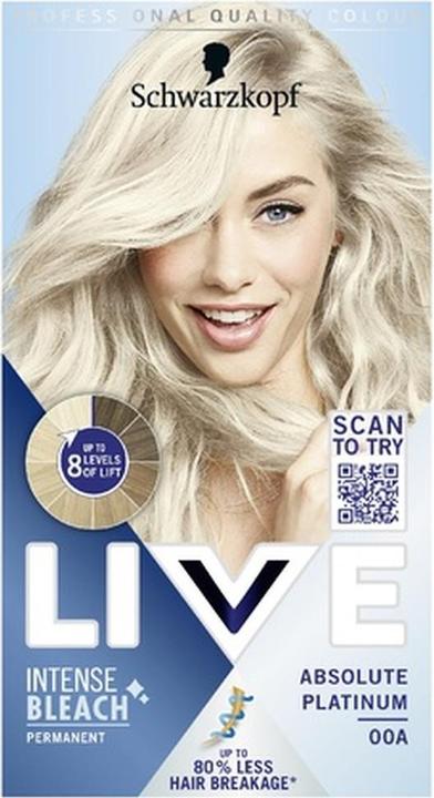 Schwarzkopf Live Intenseeach Rozjasniacz Do WÅ‚osÃ³w 00A Absolute Platinum (00A Absolute Platinum)