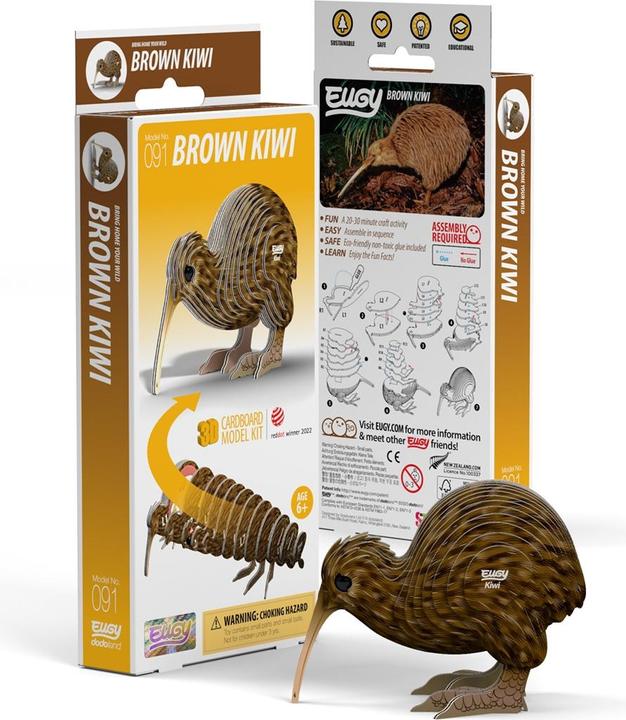 Actual product image Eugy 3D Brown Kiwi Craft Set (MQ6)