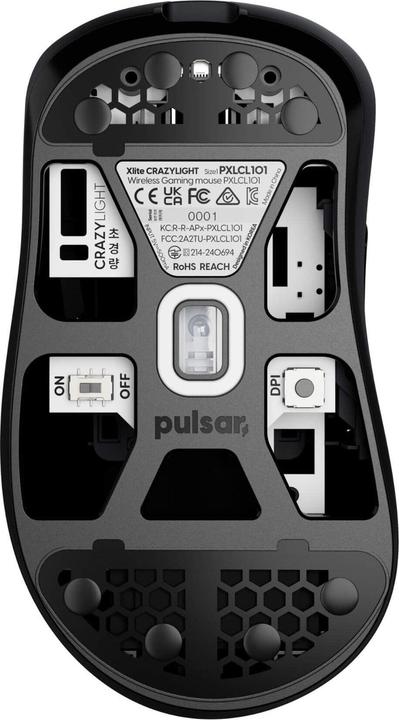 Produktbild Pulsar Xlite CRAZYLIGHT Mini Wireless (Jet Black) - Gaming Mus - Optisk - 5 knapper - Sort (Kabelgebunden, Kabellos)