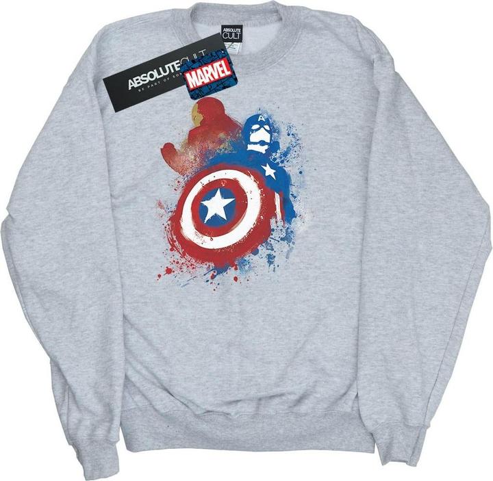 Produktbild Captain America Civil War Painted Vs Iron Man Sweatshirt Jungen (140, 146)