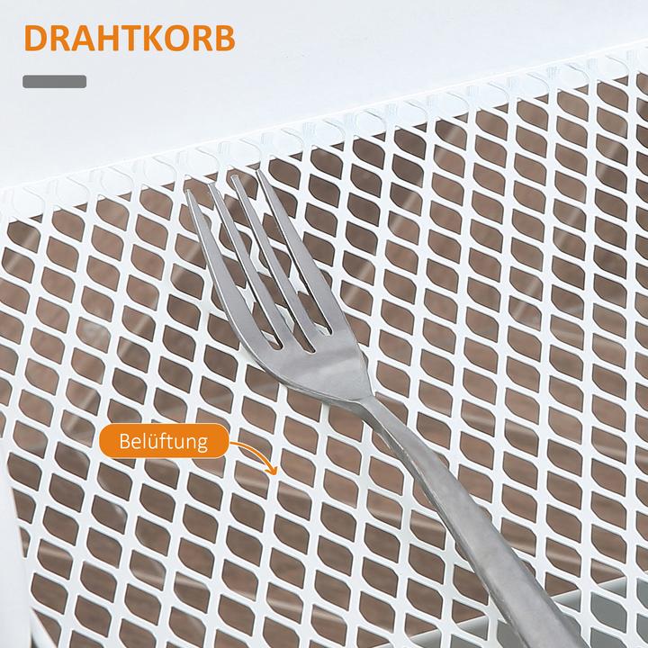 Actual product image Homcom Rollwagen Stahl, Kunststoff Weiss
