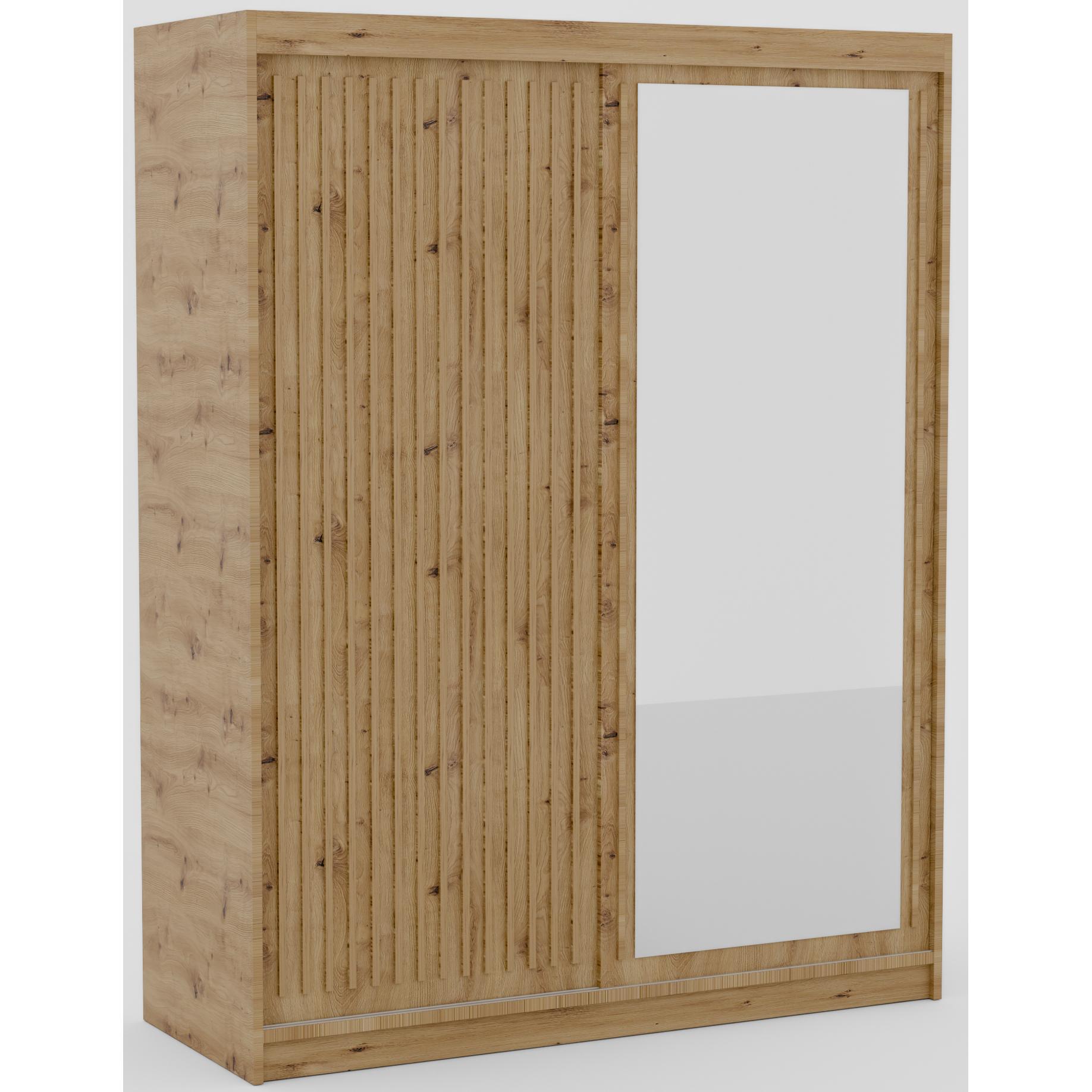 ADRK Furniture, Kleiderschrank, Verschiebbarer Kleiderschrank Delia 160 (160 x 60 x 205 cm)