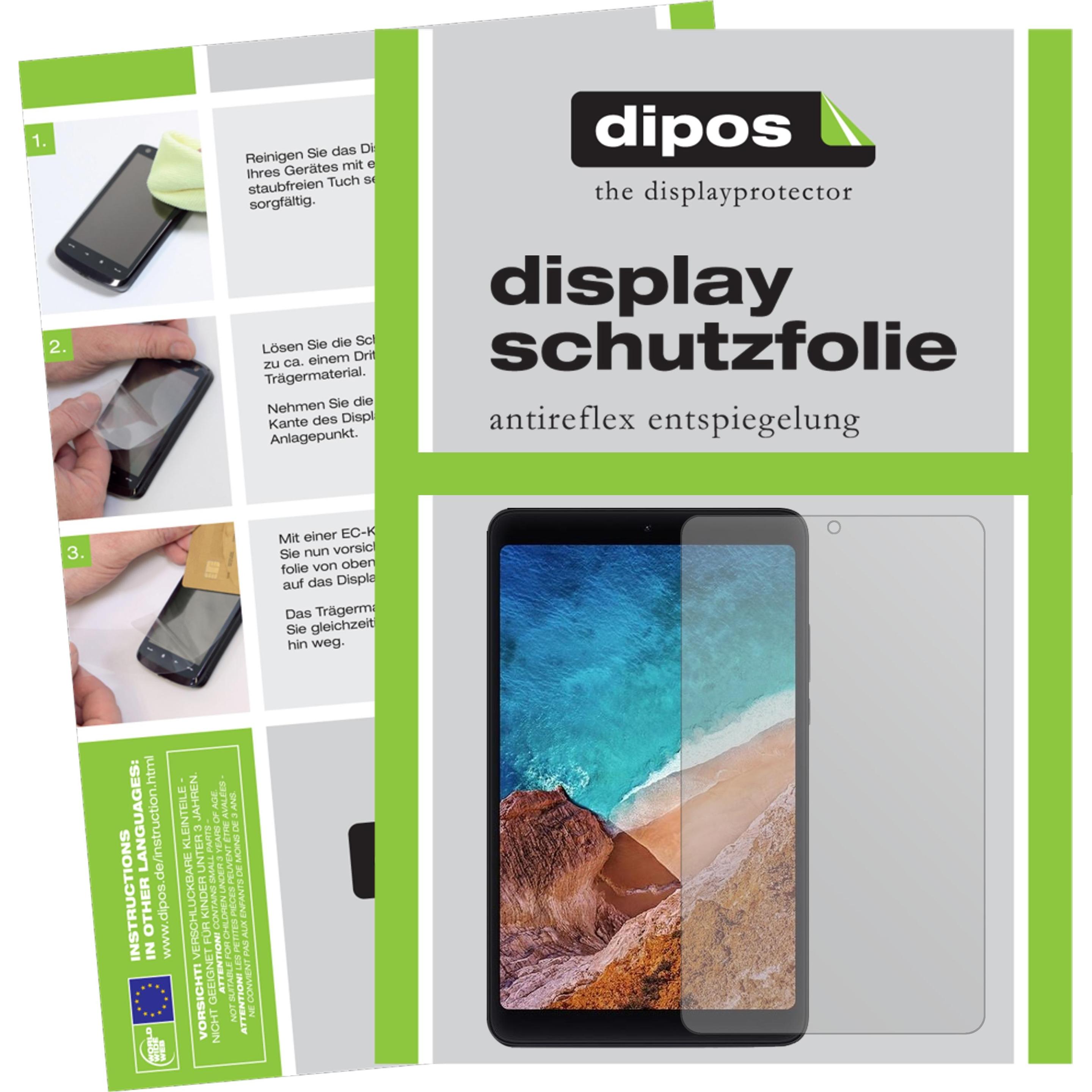 Dipos Displayschutzfolie Antireflex (2 Stück, Xiaomi Mi Pad 4), Tablet Schutzfolie