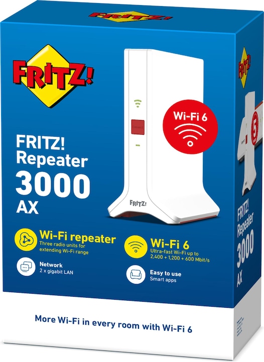 Produktbild AVM FRITZ!Repeater 3000 AX (3600 Mbit/s, 600 Mbit/s)