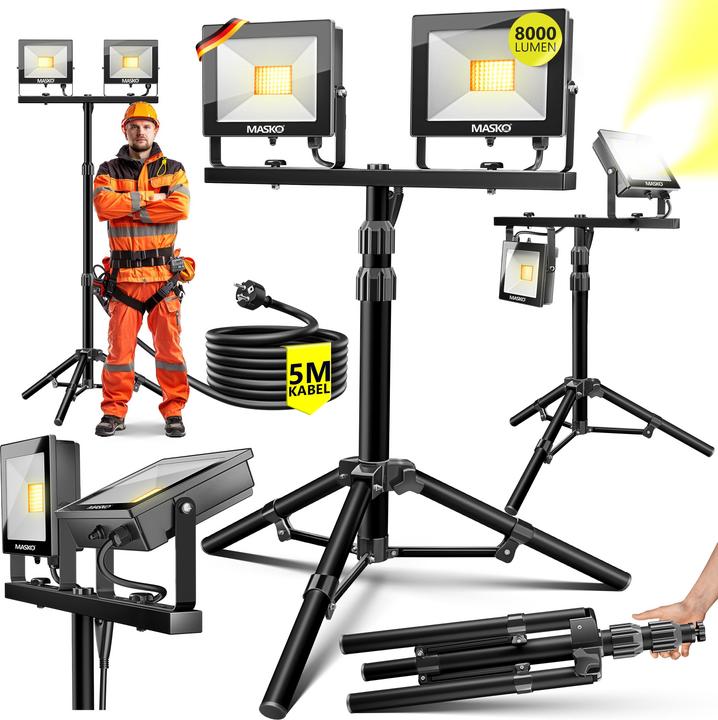 Actual product image Masko LED construction spotlight (8000 lm)