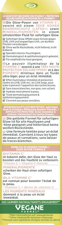 Actual product image Garnier Bright Complete Vitamin C Fluide Tinted (40 ml, Face fluid, SPF 50+)