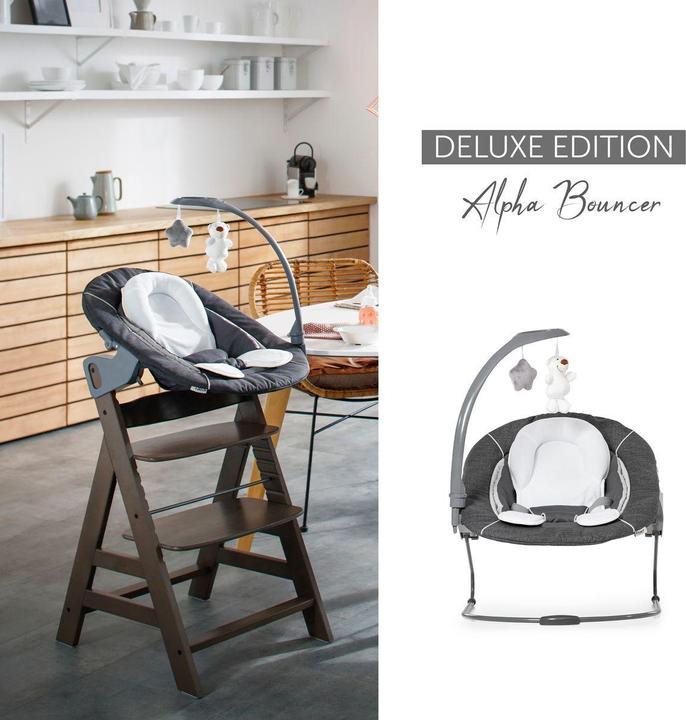 Produktbild Hauck Hochstühle Alpha Plus Black 4-tlg. Newborn Set Deluxe (Hochstuhl)