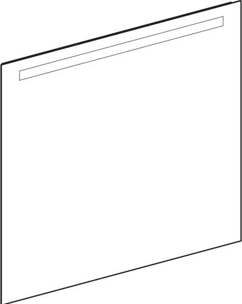 Actual product image Geberit Option Basic Square illuminated mirror, top lighting (50 x 97 cm)