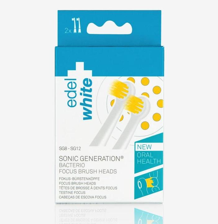 Produktbild Edel + White Focus Brush Head Sonic Ersatzbürstenköpfe (2 x)